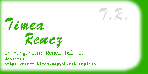 timea rencz business card